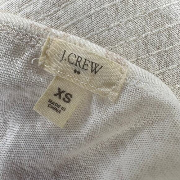 J. Crew Romantic Paisley Ivory Floral Sequin Racer Back Tank Top Sz XS - Picture 7 of 7